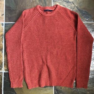 SUIT Sweater Square Knit in Marled Rust/Ruddy Orange Size Medium
